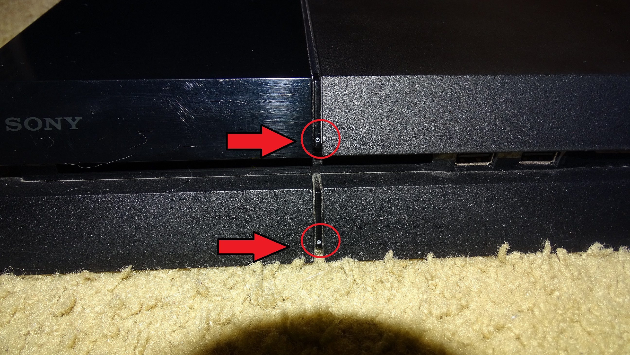 power button on ps4