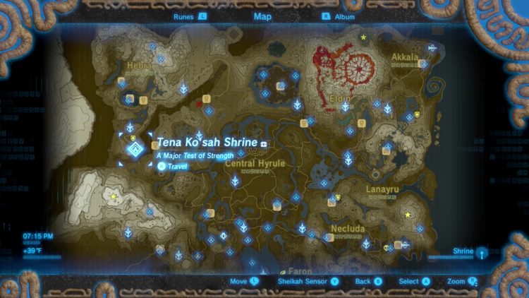 shrine locations for zelda breath of the wild